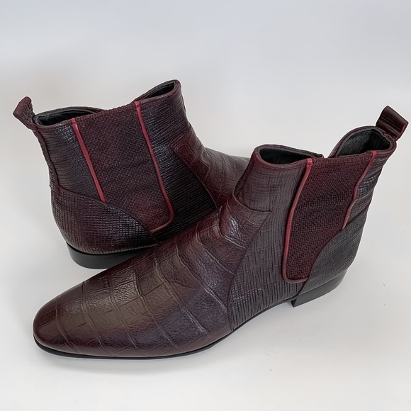 SCARPETTO Other - Burgundy Chelsea Leather Boots